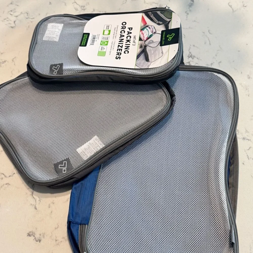 Travelon Set of 3 packing organizers, travel bag, accessories bag for lugagge